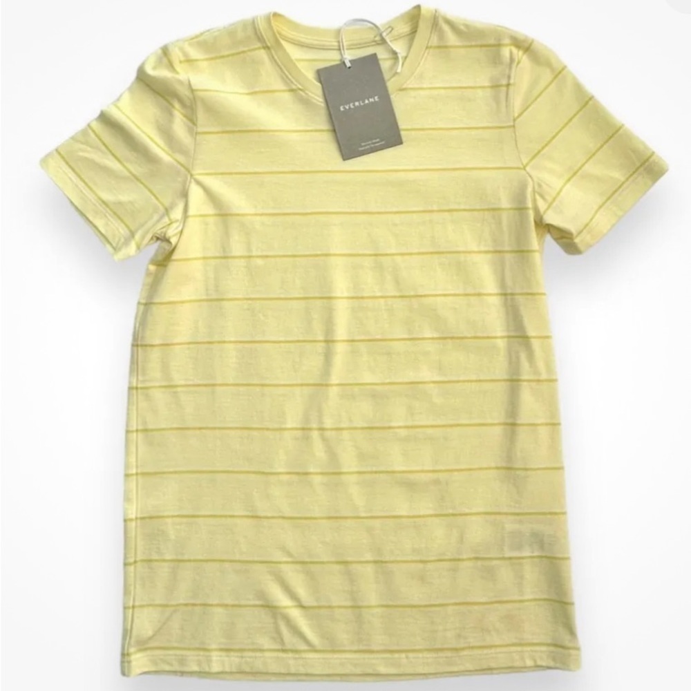 Everlane Yellow Stripe T shirt
